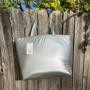 A NEW DAY SILVER TOTE/LAPTOP BAG.